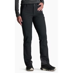 Kuhl Frost Softshell Pant Sz 8 Short Black Raven Fleece Lined Hiking Outdoor